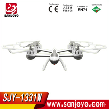 SKY HAWK 1331 2.4G 4CH 6 axes gyro drone de Wifi FPV en temps réel RC Hélicoptère 2MP HD Caméra RC Quadcopter Jouets SJY-1331W